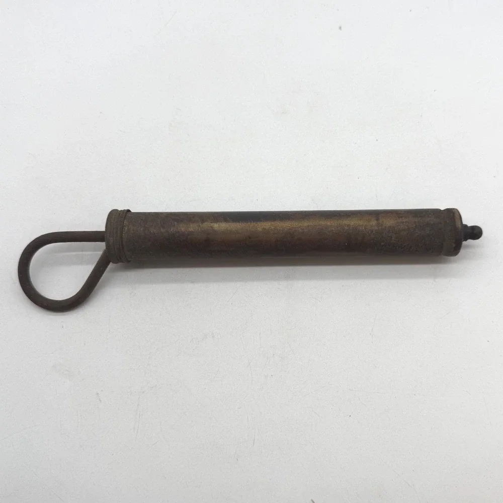 Antique Brass Hand Pump Industrial Primitive Tool Vtg grease gun steampunk